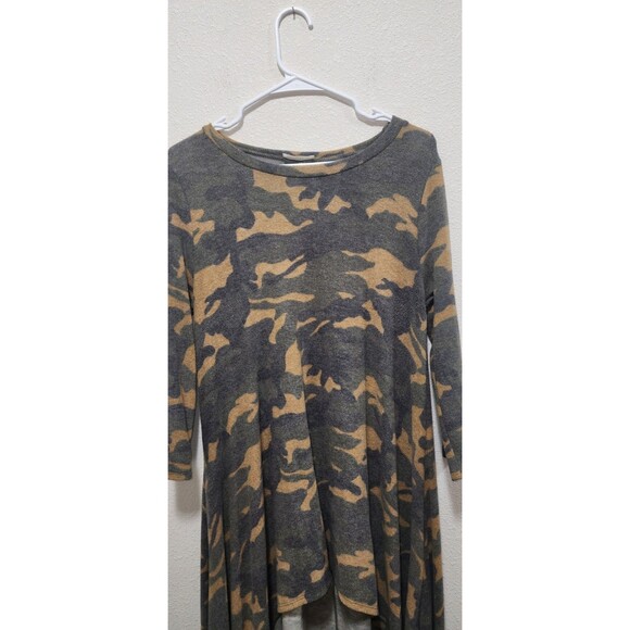 Myesper Apparel Designer  Oversize High/Low Sweater Tunic  Top  Camo  Sz XXL - Picture 2 of 4